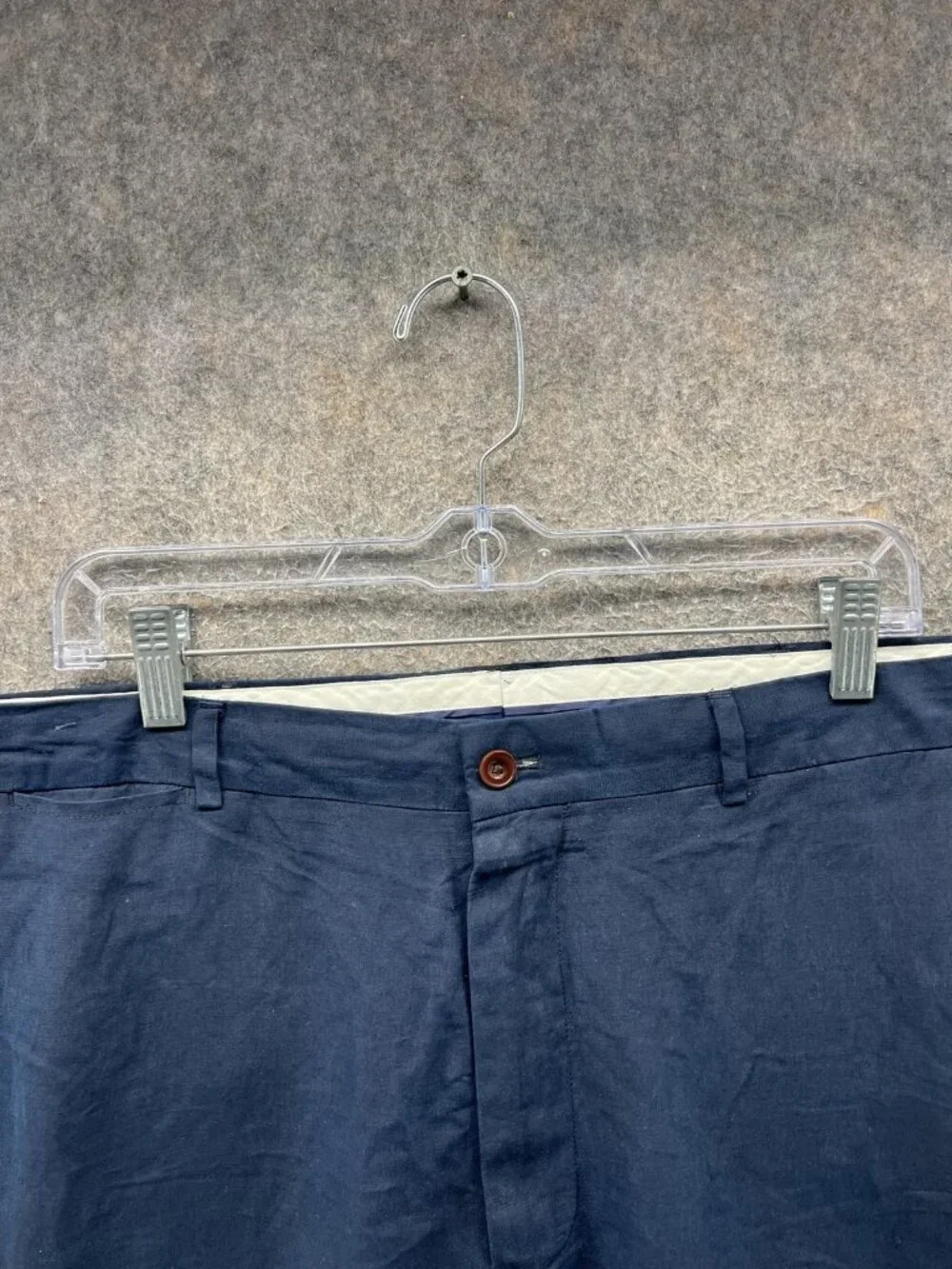Ralph Lauren Pants Men 36x30 Blue Chino Flat Front Straight  Leg Casual Trouser